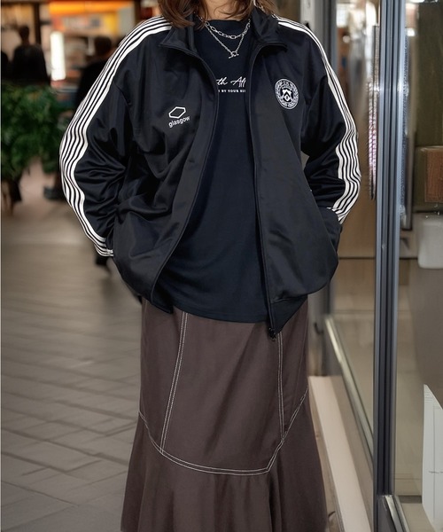 セール】ショルダー ライン フルジップ トラックジャケット ジャージ