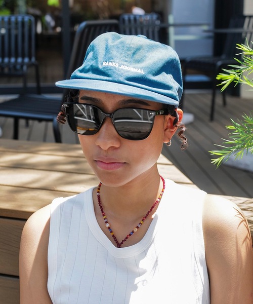 BANKS（バンクス）の「CAP/BANKS(バンクス)フロントブランドロゴ刺繍キャップ（キャップ・メンズ・オフホワイト/ブルー・FREE）」の7枚目の写真