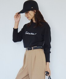 【洗える】レターロゴ ニット