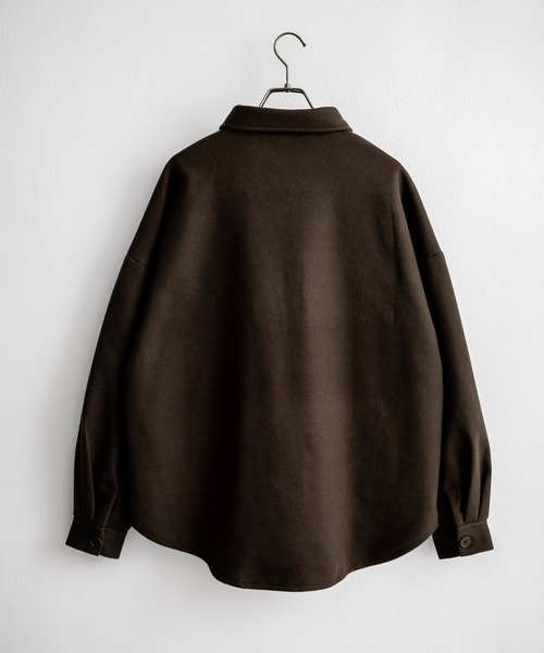 Rocky Monroe（ロッキーモンロー）の「【セットアップ】フェイクウール CPOジャケット＆ワイドパンツ（セットアップ・メンズ・ブラック/グレイッシュベージュ/ブラウン/チャコール/ネイビー・M/L/XL）」の7枚目の写真