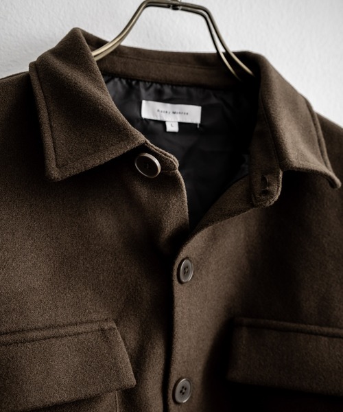 Rocky Monroe（ロッキーモンロー）の「【セットアップ】フェイクウール CPOジャケット＆ワイドパンツ（セットアップ・メンズ・ブラック/グレイッシュベージュ/ブラウン/チャコール/ネイビー・M/L/XL）」の11枚目の写真