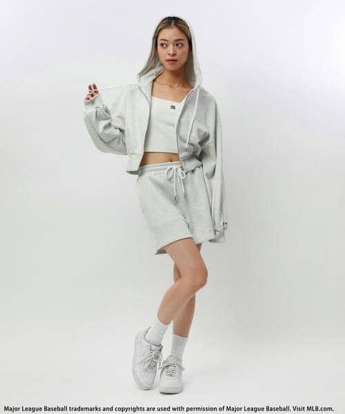 BACK TO THE FIELD（バック トゥー ザ フィールド）の「【MLB】3Dロゴ刺繍スウェットショートパンツ（スウェットパンツ・レディース・ブラック/グレー/ブルー/ブラウン・FREE）」の7枚目の写真