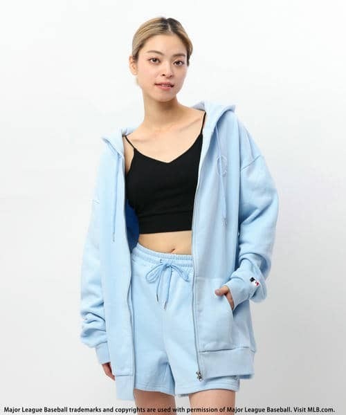 BACK TO THE FIELD（バック トゥー ザ フィールド）の「【MLB】3Dロゴ刺繍スウェットショートパンツ（スウェットパンツ・レディース・ブラック/グレー/ブルー/ブラウン・FREE）」の14枚目の写真