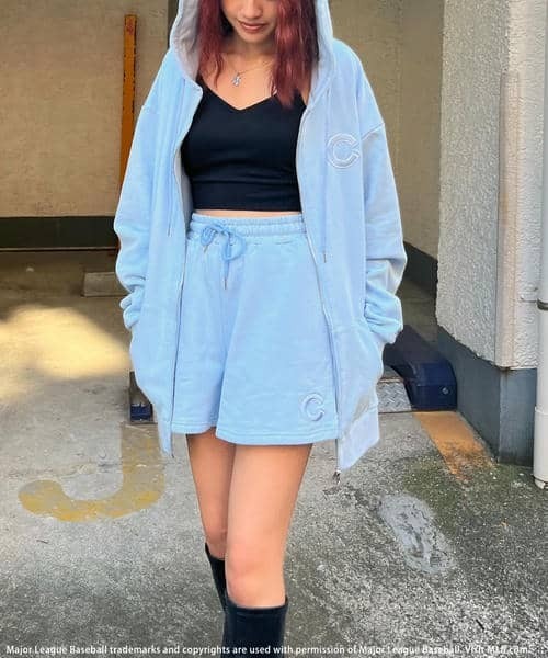 BACK TO THE FIELD（バック トゥー ザ フィールド）の「【MLB】3Dロゴ刺繍スウェットショートパンツ（スウェットパンツ・レディース・ブラック/グレー/ブルー/ブラウン・FREE）」の15枚目の写真