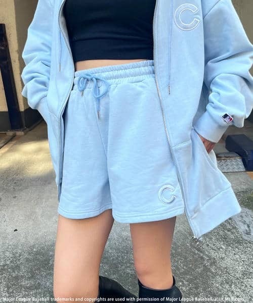 BACK TO THE FIELD（バック トゥー ザ フィールド）の「【MLB】3Dロゴ刺繍スウェットショートパンツ（スウェットパンツ・レディース・ブラック/グレー/ブルー/ブラウン・FREE）」の16枚目の写真