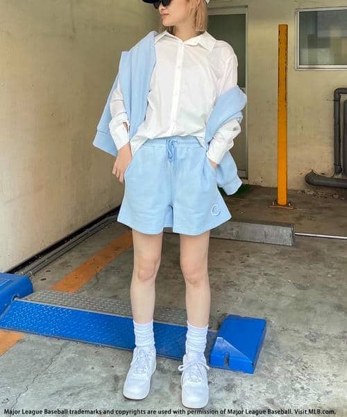 BACK TO THE FIELD（バック トゥー ザ フィールド）の「【MLB】3Dロゴ刺繍スウェットショートパンツ（スウェットパンツ・レディース・ブラック/グレー/ブルー/ブラウン・FREE）」の17枚目の写真