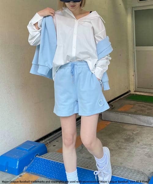 BACK TO THE FIELD（バック トゥー ザ フィールド）の「【MLB】3Dロゴ刺繍スウェットショートパンツ（スウェットパンツ・レディース・ブラック/グレー/ブルー/ブラウン・FREE）」の18枚目の写真