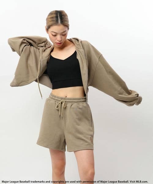 BACK TO THE FIELD（バック トゥー ザ フィールド）の「【MLB】3Dロゴ刺繍スウェットショートパンツ（スウェットパンツ・レディース・ブラック/グレー/ブルー/ブラウン・FREE）」の21枚目の写真