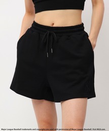 【MLB】3Dロゴ刺繍スウェットショートパンツ