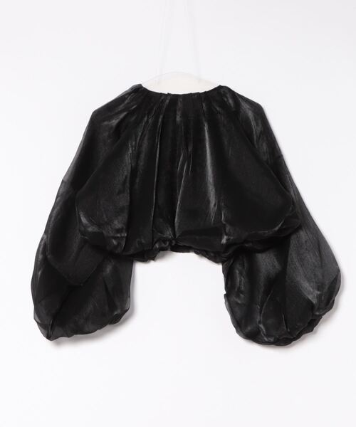 Settimissimo（セッティミッシモ）の「シアーシャイニーボリュームスリーブボレロ（ノーカラージャケット・レディース・シルバー/ブラック・FREE）」の20枚目の写真