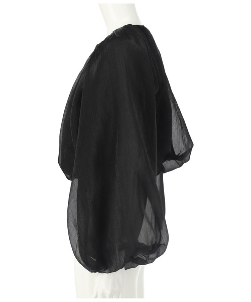 Settimissimo（セッティミッシモ）の「シアーシャイニーボリュームスリーブボレロ（ノーカラージャケット・レディース・シルバー/ブラック・FREE）」の17枚目の写真
