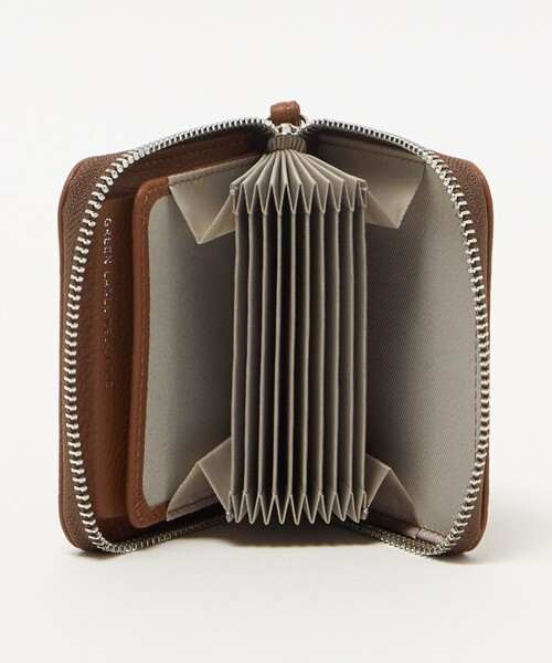 【極美品】ear × perche　シュリンクレザーウォレット　ドット　ブラック perche ペルケ 財布 二つ折り がま口 ドット アクリル玉