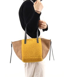 COOCO（クーコ）の「バイカラームートン風トートバッグ（トートバッグ）」