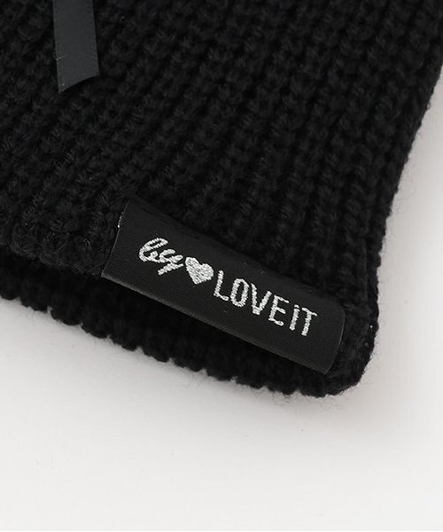 by LOVEiT（バイラビット）の「リボンニットキャップ（ニットキャップ/ビーニー・キッズ・オフホワイト/ブラック・FREE）」の5枚目の写真