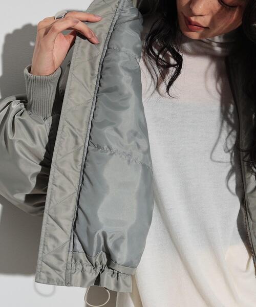 GALLEST（ギャレスト）の「◆ドロストヘム中綿ブルゾン（ブルゾン・レディース・カーキ/ブラック・38/34）」の3枚目の写真