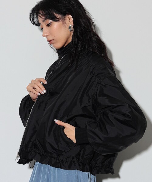 GALLEST（ギャレスト）の「◆ドロストヘム中綿ブルゾン（ブルゾン・レディース・カーキ/ブラック・38/34）」の7枚目の写真