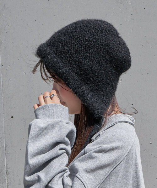 RAY CASSIN（レイカズン）の「シャギービーニー（ハット・レディース・グレー/アイボリー/ブラック・FREE）」の12枚目の写真