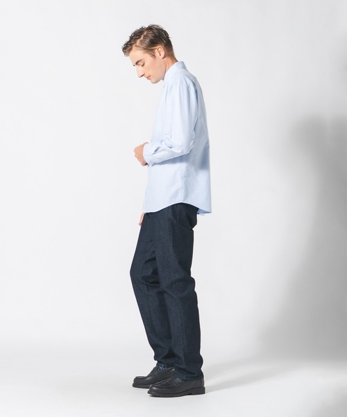 Blue Standard （ブルースタンダード）の「【BLUE STANDARD/ブルースタンダード】リラックスフィット アニマル胸ワンポイント オックスシャツ 犬 猫 ユニセックス（シャツ/ブラウス・メンズ・ブルー系その他2/ホワイト系その他2/ブルー系その他/ホワイト系その他・MEDIUM/LARGE）」の19枚目の写真