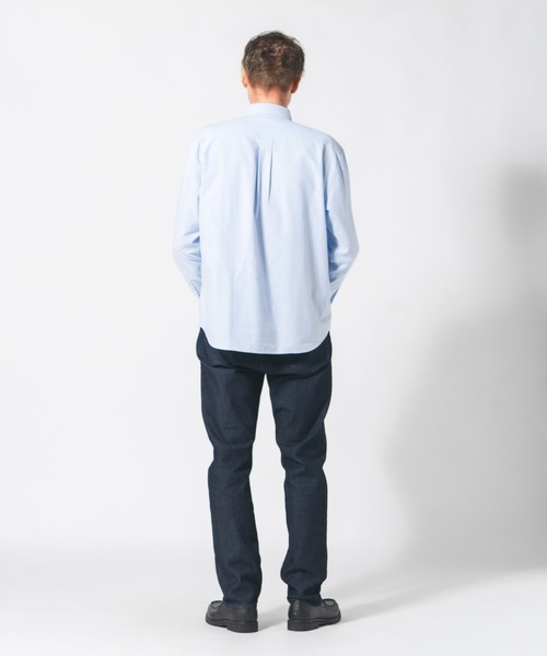 Blue Standard （ブルースタンダード）の「【BLUE STANDARD/ブルースタンダード】リラックスフィット アニマル胸ワンポイント オックスシャツ 犬 猫 ユニセックス（シャツ/ブラウス・メンズ・ブルー系その他2/ホワイト系その他2/ブルー系その他/ホワイト系その他・MEDIUM/LARGE）」の20枚目の写真