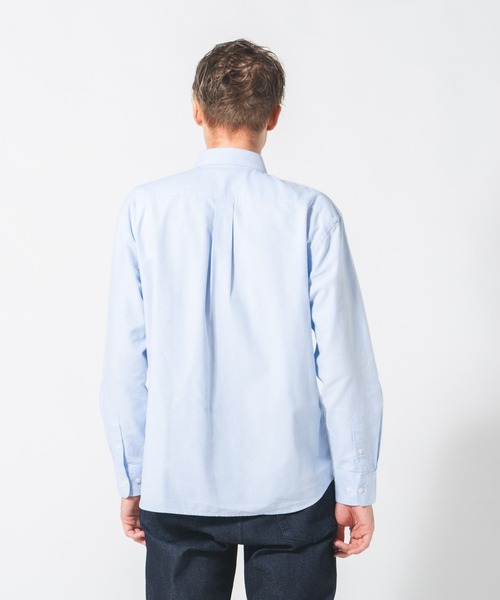 Blue Standard （ブルースタンダード）の「【BLUE STANDARD/ブルースタンダード】リラックスフィット アニマル胸ワンポイント オックスシャツ 犬 猫 ユニセックス（シャツ/ブラウス・メンズ・ブルー系その他2/ホワイト系その他2/ブルー系その他/ホワイト系その他・MEDIUM/LARGE）」の15枚目の写真