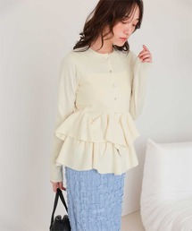 titivate（ティティベイト）の「フリルヘムニットカーディガン（カーディガン/ボレロ）」