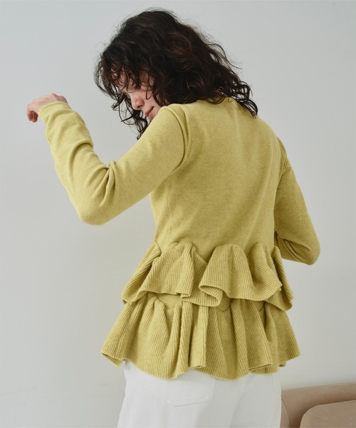 セール】フリルヘムニットカーディガン（カーディガン/ボレロ  