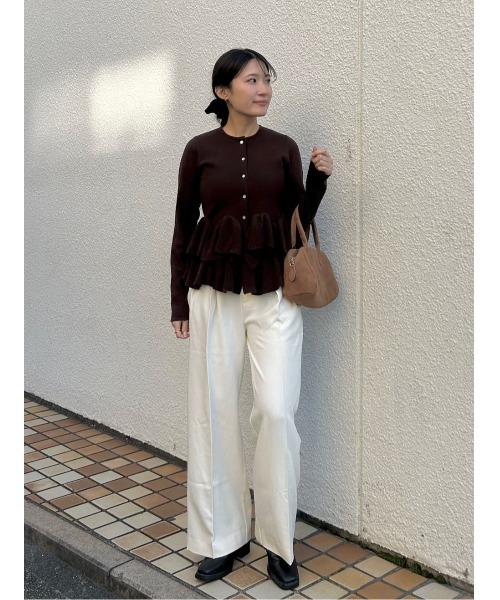 セール】フリルヘムニットカーディガン（カーディガン/ボレロ