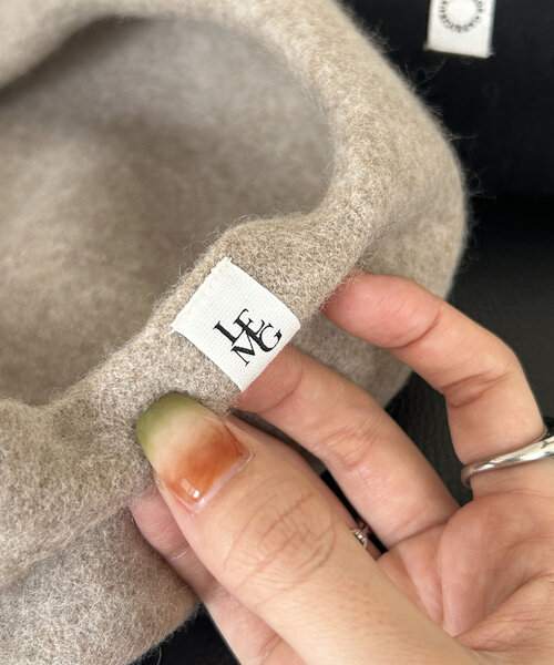 CAPRICIEUX LE'MAGE(カプリシューレマージュ)の「【LE'MAGE オリジナル】1ポイントベレー帽(ハット・レディース・ブラック/ベージュ・FREE)」の11枚目の写真