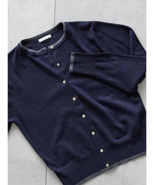 Te chichi（テチチ）の「メタル釦クルーネックカーディガン（カーディガン/ボレロ・レディース・ブラック/レッド系その他/ネイビー/グレー/ブルー・F）」の3枚目の写真