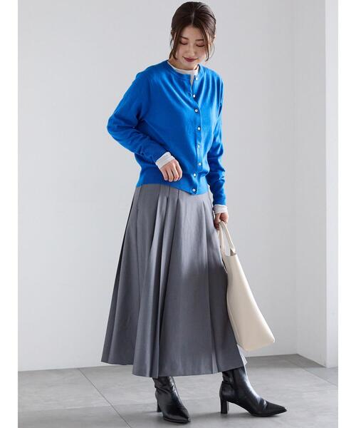 Te chichi（テチチ）の「メタル釦クルーネックカーディガン（カーディガン/ボレロ・レディース・ブラック/レッド系その他/ネイビー/グレー/ブルー・F）」の19枚目の写真