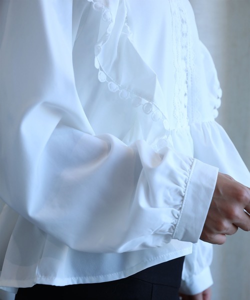 aimoha（アイモハ）の「フリル刺繍レースブラウス（シャツ/ブラウス・レディース・ホワイト・FREE）」の16枚目の写真