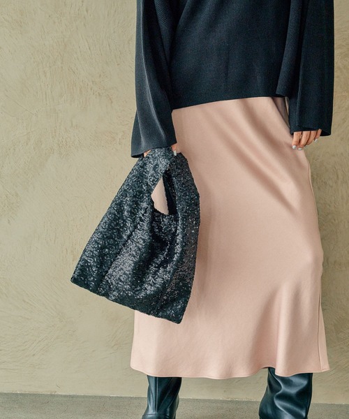 LEPSIM（レプシィム）の「ミニスパンコールマルシェ　148748（ハンドバッグ・レディース・ブラック/グレー・ONE SIZE）」の3枚目の写真