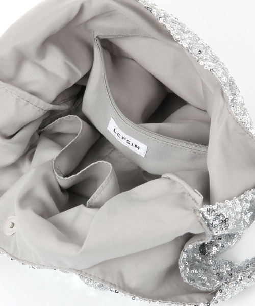 LEPSIM（レプシィム）の「ミニスパンコールマルシェ　148748（ハンドバッグ・レディース・ブラック/グレー・ONE SIZE）」の17枚目の写真