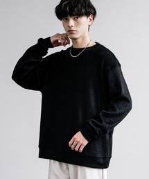Upscape Audience アップスケープオーディエンス 日本製 国産 モヘアライク ウールシャギー ボトルネックニットソー AUD6569