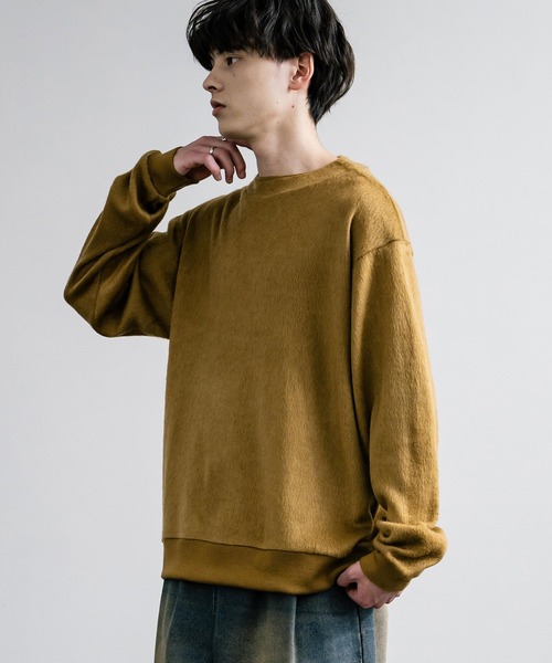 Audience（オーディエンス）の「Upscape Audience アップスケープオーディエンス 日本製 国産 モヘアライク ウールシャギー ボトルネックニットソー AUD6569（ニット/セーター・メンズ・キャメル/ブラック/グレイッシュベージュ・M/L）」の13枚目の写真