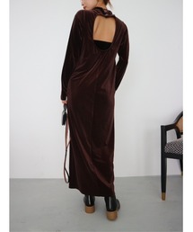 TRUNC | Back Open Velour Dress(ワンピース)