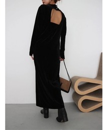 TRUNC 88 | Back Open Velour Dress(ワンピース)