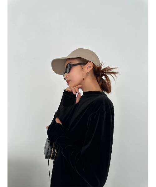 TRUNC(トランクエイティーエイト)の「Back Open Velour Dress(ワンピース・レディース・ブラック/ブラウン・FREE)」の14枚目の写真