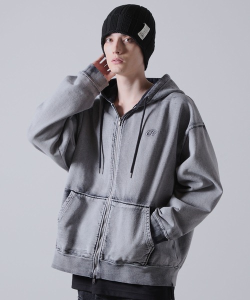 CLEL(クレイル)の「【CLEL】Grunge Label Low Gauge Knit Beanie/グランジラベル ローゲージニット帽(ニットキャップ/ビーニー・メンズ・チャコールグレー/ブラック・FREE)」の20枚目の写真