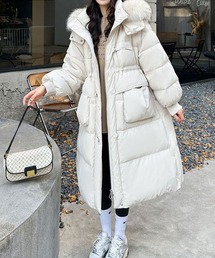 ユナイテッドアローズ　 オフホワイト　ダウンコート L　　ファーフード付き　白 新品！ユナイテッドアローズダウンコート ユナイテッドアローズ オフ