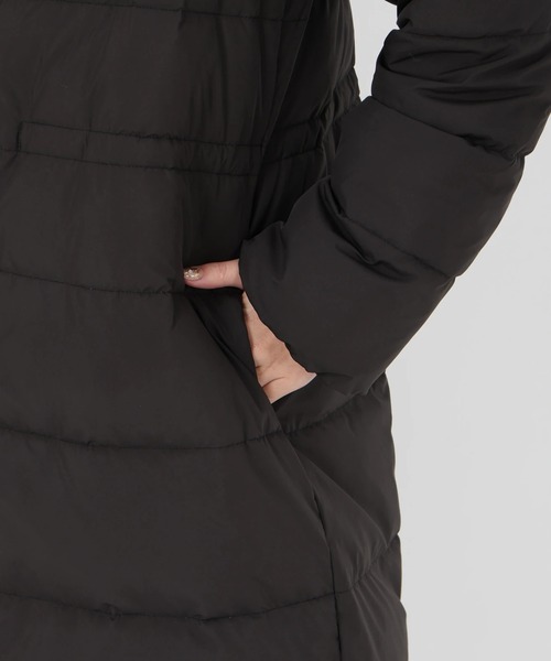 STRAWBERRY-FIELDS（ストロベリーフィールズ）の「エコファー付きダウンコート（その他アウター・レディース・ブラック/ライトベージュ・2）」の12枚目の写真