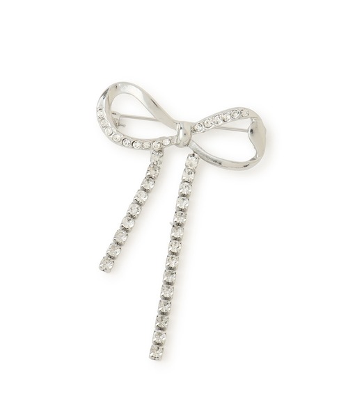 ROPE' PICNIC(ロペピクニック)の「ビジューリボンブローチ(ブローチ/コサージュ・レディース・シルバー/ゴールド・FREE)」の7枚目の写真