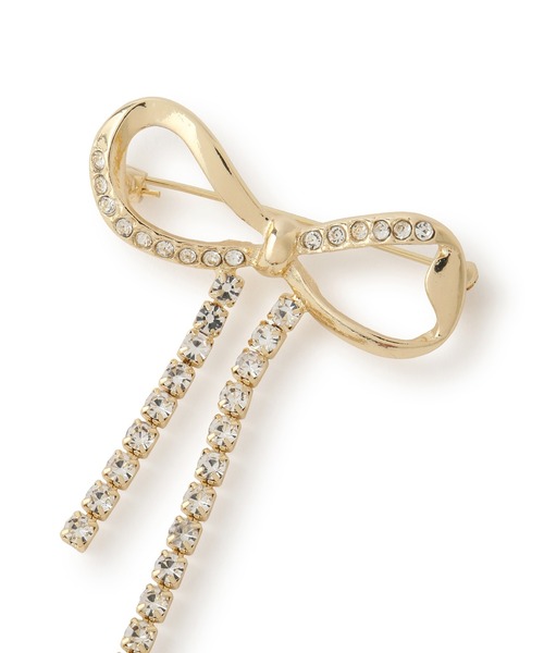 ROPE' PICNIC(ロペピクニック)の「ビジューリボンブローチ(ブローチ/コサージュ・レディース・シルバー/ゴールド・FREE)」の11枚目の写真