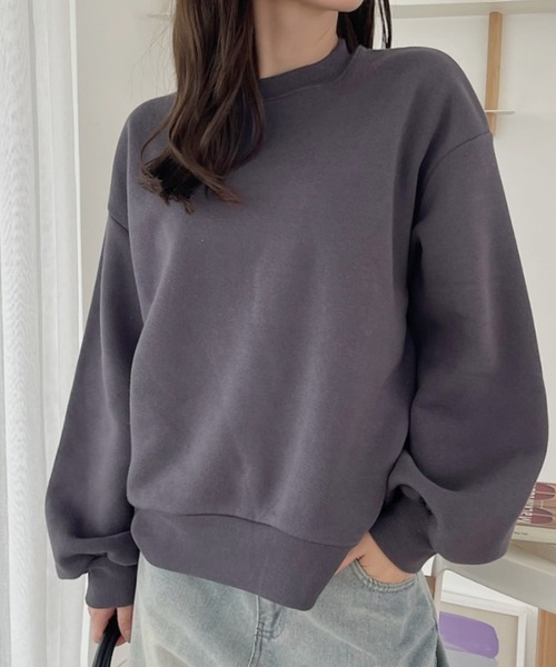 TREOVER(トレオーバー)の「裏起毛 ビッグプルオーバー(スウェット・レディース・チャコールグレー/ネイビー/アイボリー/オートミール・FREE)」の2枚目の写真