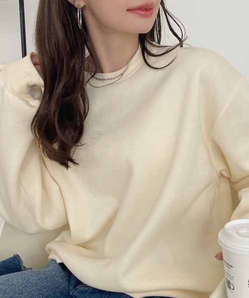TREOVER(トレオーバー)の「裏起毛 ビッグプルオーバー(スウェット・レディース・チャコールグレー/ネイビー/アイボリー/オートミール・FREE)」の17枚目の写真
