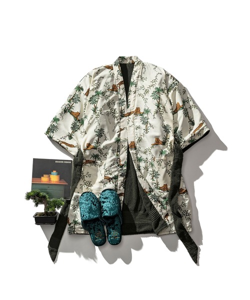 PUEBCO(vGuR)PRINTED REVERSIBLE BATHROBE(KE/oX[u)