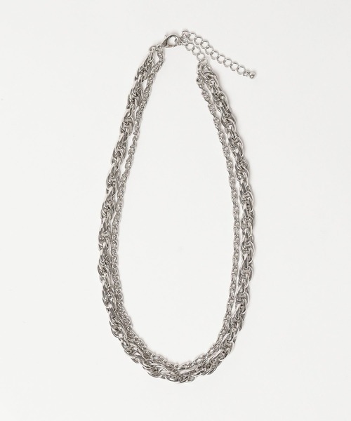 Anui(アニュイ)の「【UNISEX】Wチェーンネックレス(ネックレス・レディース・シルバー・FREE)」の3枚目の写真