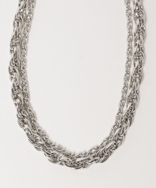 Anui(アニュイ)の「【UNISEX】Wチェーンネックレス(ネックレス・レディース・シルバー・FREE)」の5枚目の写真