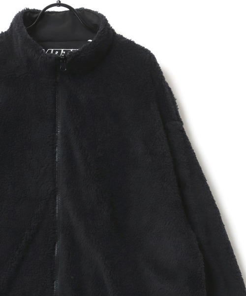 Lazar(ラザル)の「Reversible Nyion Jacket/オーバーサイズ 2WAY 裏ボアフリース ナイロンジャケット/ロゴ ワンポイント刺繍 トラックジャケット/ブルゾン/レディース メンズ(ナイロンジャケット・レディース・チャコール/ネイビー/ブラック・LL/L/M)」の12枚目の写真