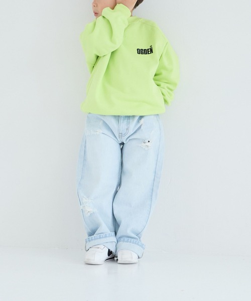 LOWRYS FARM（ローリーズファーム）の「デニムストレートパンツ　254498（デニムパンツ・キッズ・グレー/ライトブルー/ワンウォッシュ・110cm/120cm/130cm/140cm/150cm）」の7枚目の写真